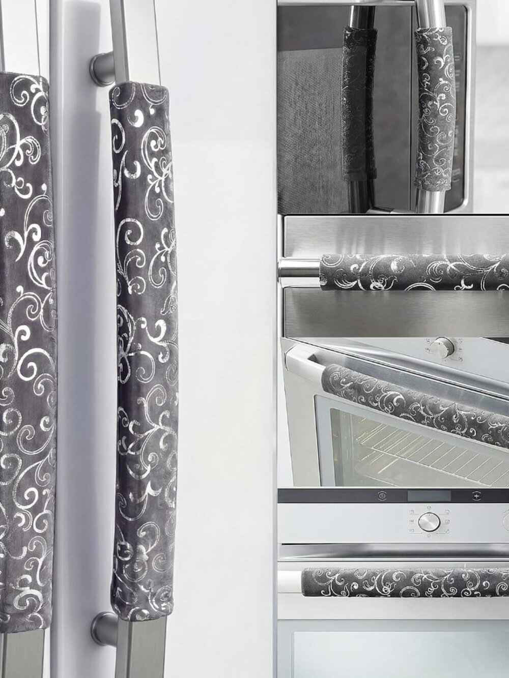Refrigerator Handle Covers, Set of 6, Washable Velvet Appliance Door Handle Cove